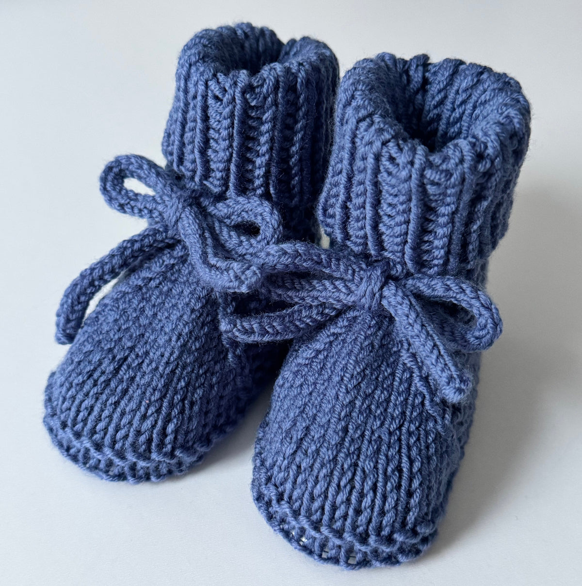 Navy Merino Wool Booties