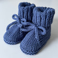 Navy Merino Wool Booties