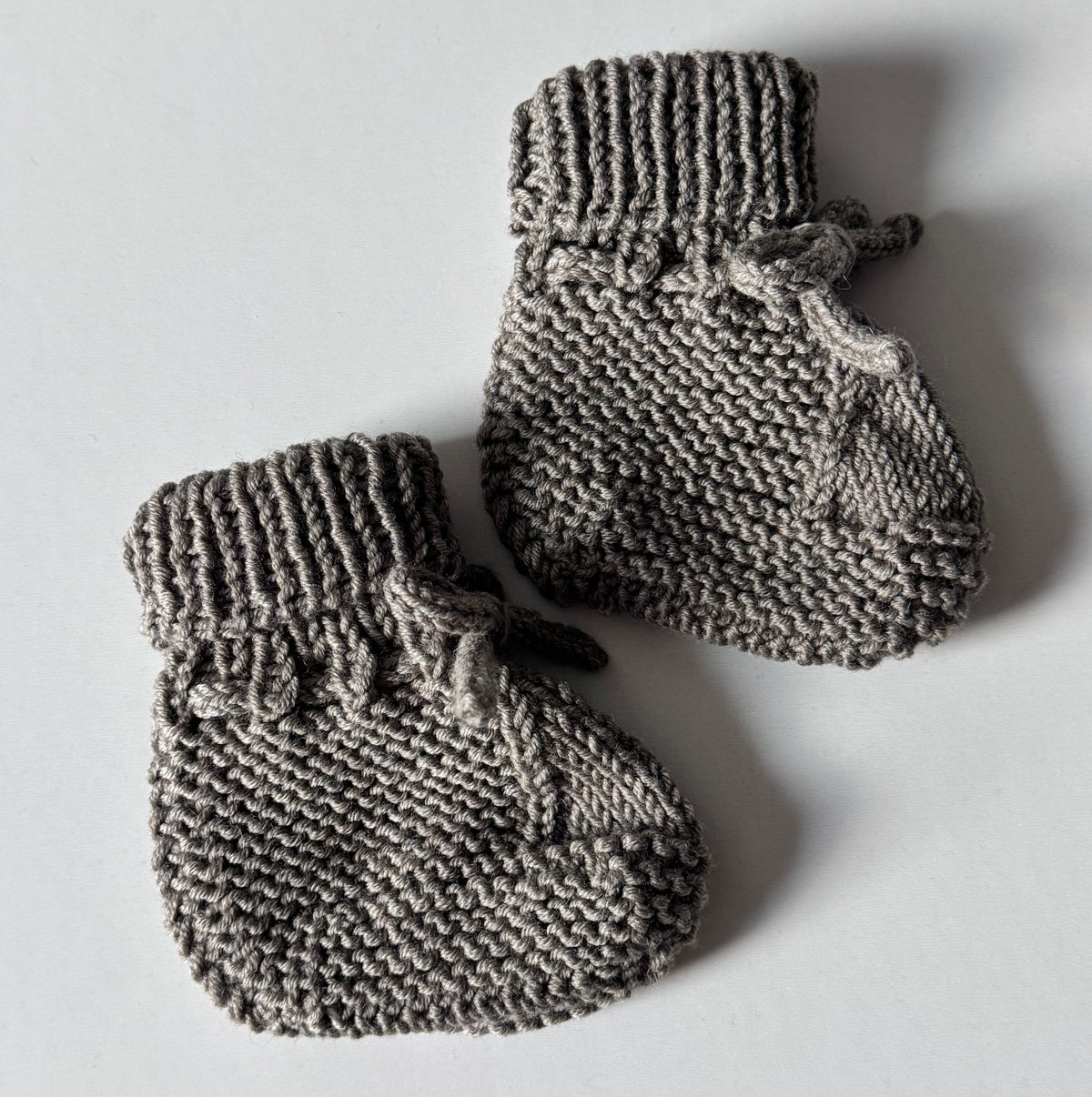 Grey Merino Wool Booties