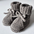 Grey Merino Wool Booties
