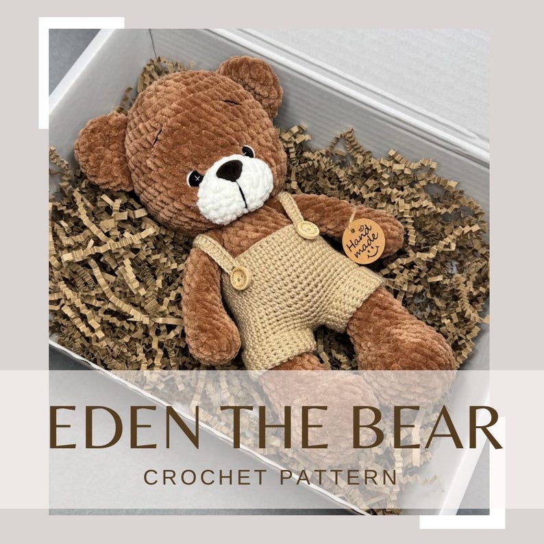 Eden The Bear. Amigurumi Teddy Bear Pattern. PDF Digital file