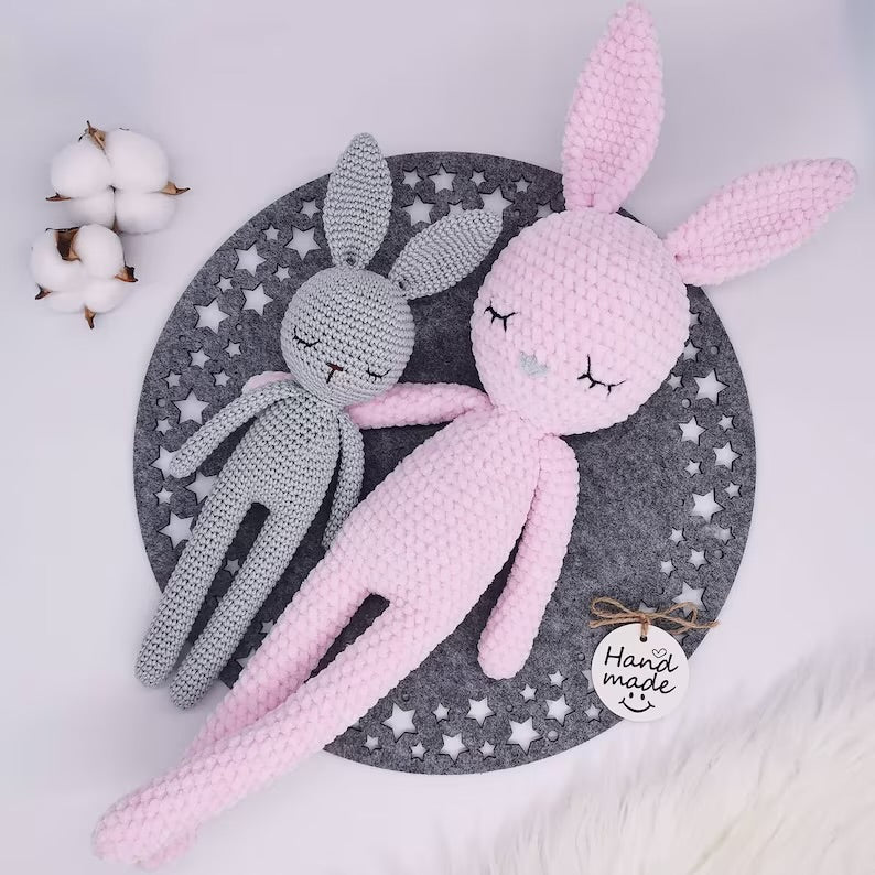 Crochet Bunny Pattern. Classic long legged Bunny Crochet Toy Pattern. PDF Digital file.
