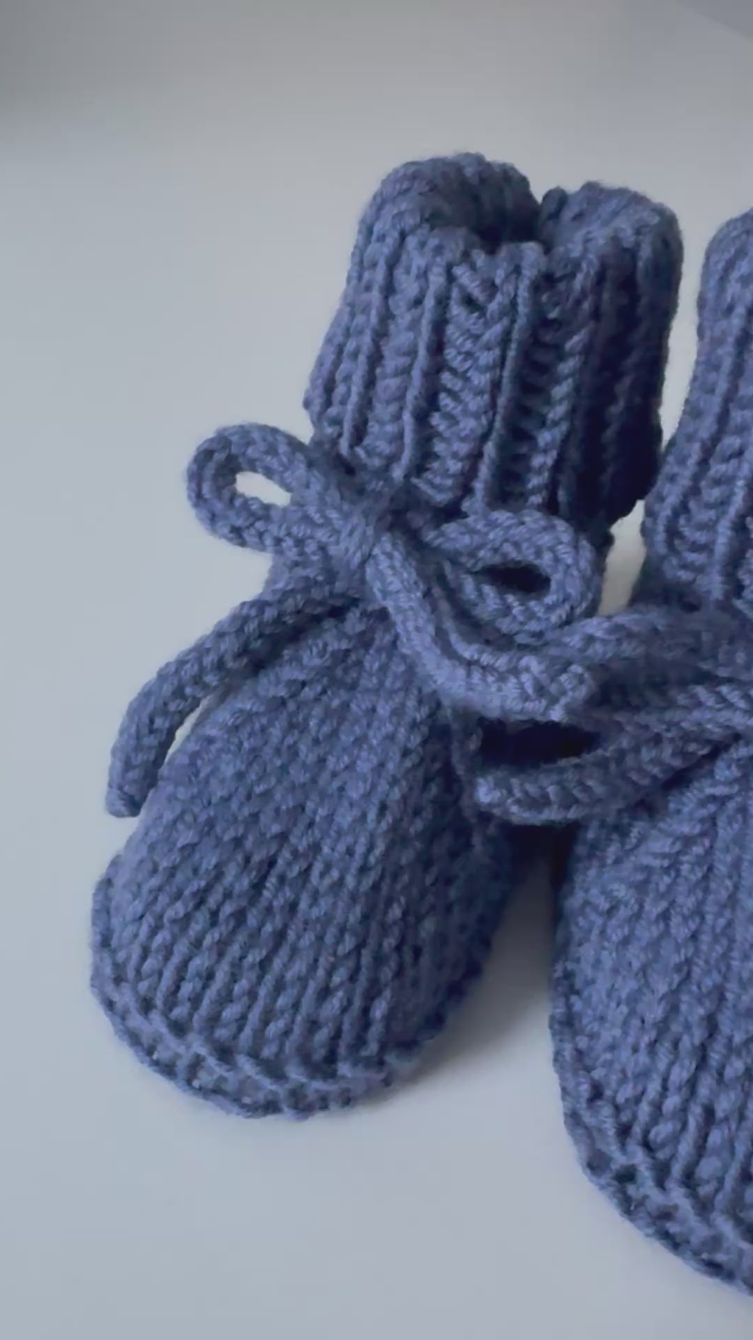 Navy Merino Wool Booties
